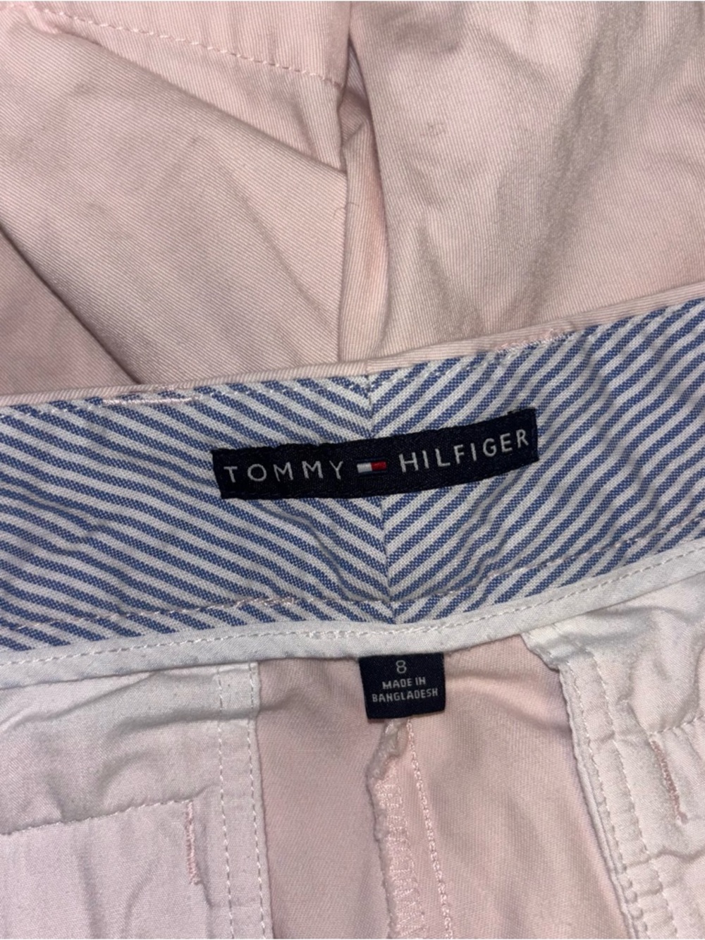Tommy Hilfiger Pale Pink Chino Bermuda Shorts - Picture 7 of 7